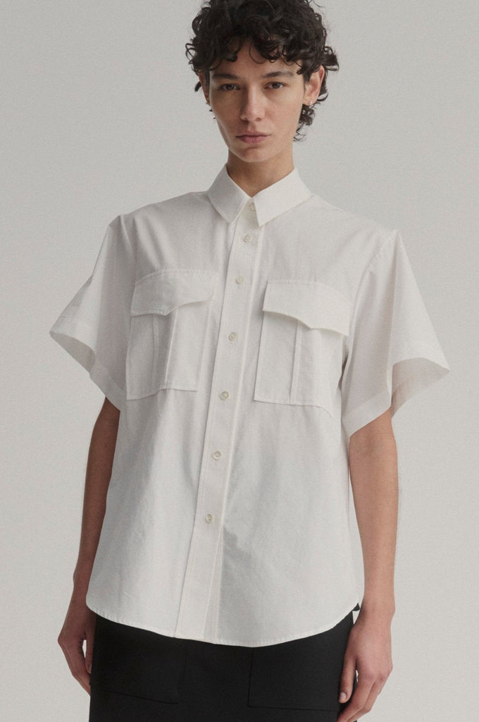 Short Sleeve Pleat Pocket Shirt